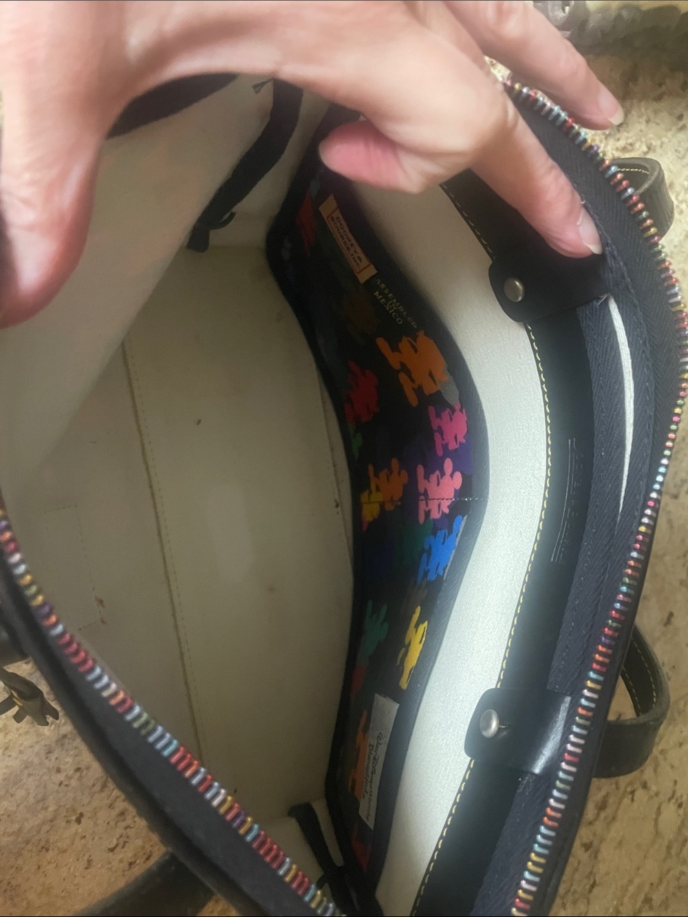 Dooney & Bourke Colorful Mickey Silhouettes Tote - Picture 6 of 6